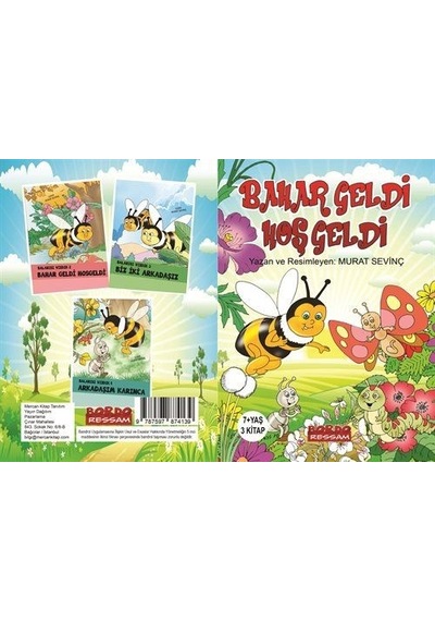 Bahar Geldi Hoş Geldi Bal Arısı Vızdık Serisi Seti - 3 Kitap Takım 7+ Yaş - Murat Sevinç - Bordo Ressam