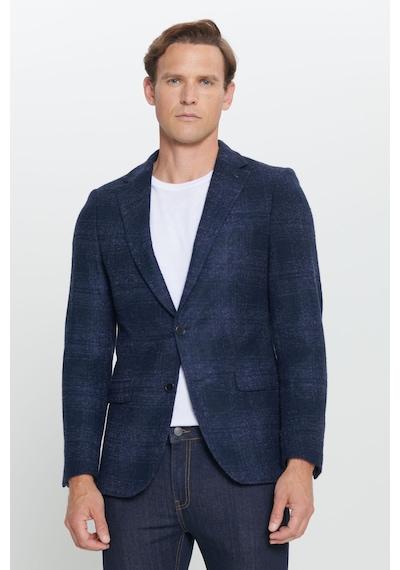 AC&Co / Altınyıldız Classics Erkek Lacı Slim Fit Dar Kesim Mono Yaka Yünlü Ceket Lacı