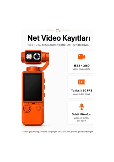 Büro Ev Ofis Atölyesi İçin 4k Manual Açı Ayarlı Vlog Çekim Kamerası