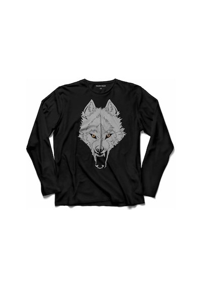 Wolf Moon Bozkurt Ay Uluyan Kurt Göktürk Uzun Kollu Tişört