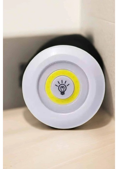 Mey İthalat Spot Lamba Led Işık 3'lü Uzaktan Kumandalı Pilli Yapışkanlı Kablosuz