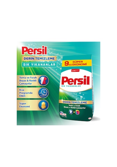 Persil Sık Yıkananlar Toz Çamaşır Deterjanı 60 Yıkama 9kg 2'li Set