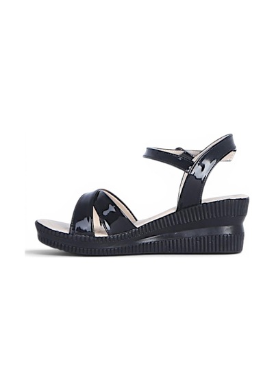 Ayakcenter Byn Ayışığı By34 Rugan Siyah Kadın 7 Cm Topuklu Sandalet