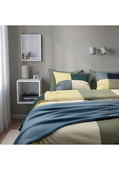 Ikea Brunkrıssla Çift Kişilik Nevresim Seti, Çok Renkli, 240x220/50x60 Cm