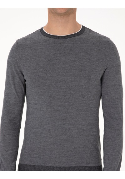 Pierre Cardin Erkek Açık Gri Melanj Kazak /triko 50315712-vr091 Açık Gri Melanj