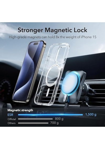 15 Pro Magsafe İle Uyumlu Şeffaf Kılıf Silikon Darbe Emici Tam Koruma Kapak Air İphone 15 Pro Manyetik Şarj Kılıf Diğer