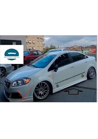 Fiat Linea Marşpiyel Takımı Sağ Sol Boyasız Siyah Teslim Fiberclass