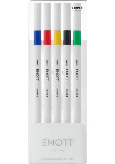 Uni-ball Akrilik Uçlu Kalem Emott 0.4 Mm Fine 5 Li Canlı Renk