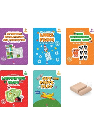 İngilizce Etkinlik Kitabı English Activity Books For Children 2-5 Ages 5li +tablet Standı+okuma Ayr