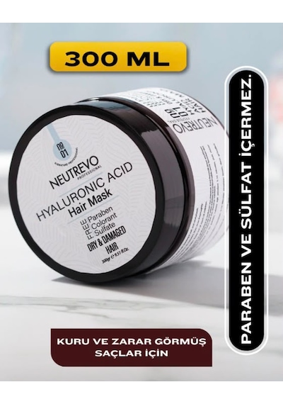 Neutrevo Professional No:1 Hyaluronic Acid Serisi Nem Ve Dolgunluk Veren Saç Bakım Maskesi 300 Ml