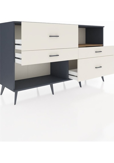 Hyperion Konsol Tek Raflı 4 Çekmeceli 176x44x99 Antrasit-çam/ayt Antrasit-çam/aytaşı Hyperion Konsol Tek Raflı 4 Çekmeceli 176x44x99 Antrasit-çam/ayt Antrasit-çam/aytaşı