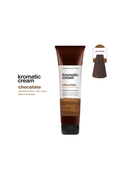 Nook Kromatic Cream Chocolate Kahve Ton Yapıcı Işıltı Veren Saç Maskesi 150ml-yoğun Çikolata Saç Cilası