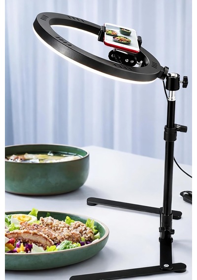 Lexroo 10" Masaüstü Ring Light Çekim Standı Standart