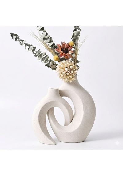 Dekoratif Vazo Takım Kalıp Küçük 18x12x5,7 Cm Büyük 21x15x7 Cm