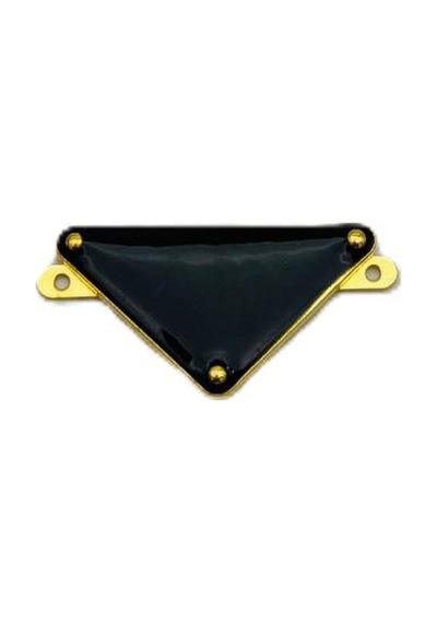 Çanta Aksesuar 3.5x2 Cm Üçgen Metal Plaka Etiket Süs Gold Metalli