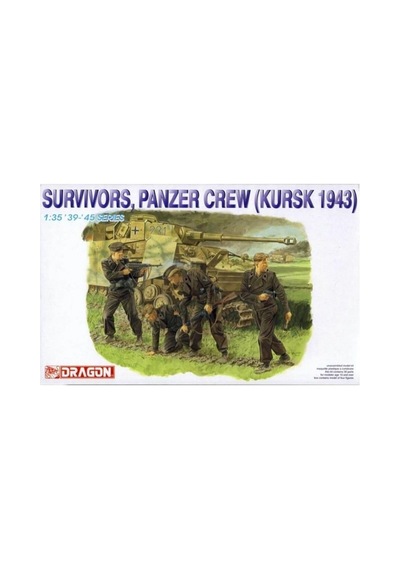 1/35 Survivors Tank Mürettebatı Kursk 1943 Asker Figür Maketi, Dragon 6129