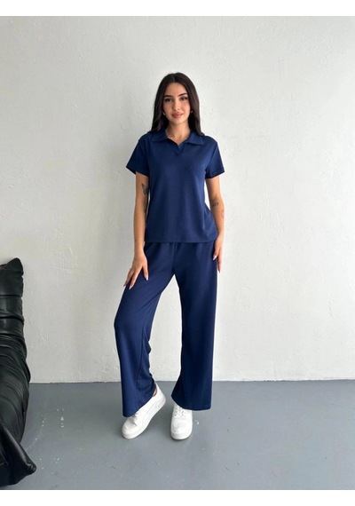 Freedom Store Kadın Osy Modal Yumuşak Dokulu Kısa Kollu Yakalı Pantolon İkili Takım - Lacivert Freedom Store Kadın Osy Modal Yumuşak Dokulu Kısa Kollu Yakalı Pantolon İkili Takım - Lacivert