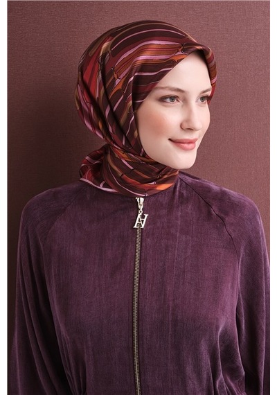 Armine Saf İpek Sura Eşarp 9616d 02 Koyu Lacivert Siyah