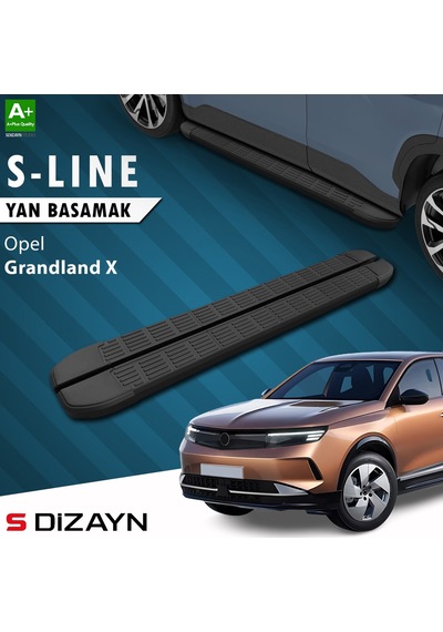 S-dizayn Opel Grandland 2 Elektrikli S-line Siyah Yan Basamak 193 Cm 2024 Üzeri A+ Kalite