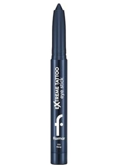 Flormar Extreme Tattoo Işıltılı Asansörlü Kalemtıraşlı Jel Göz Kalemi & Far Stick - 006 Navy 00