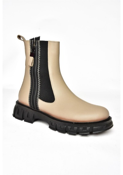 Fox Shoes N555102703 Ten Hakiki Deri Kadın Postal Bot Ten-hakiki Deri Ten Rengi