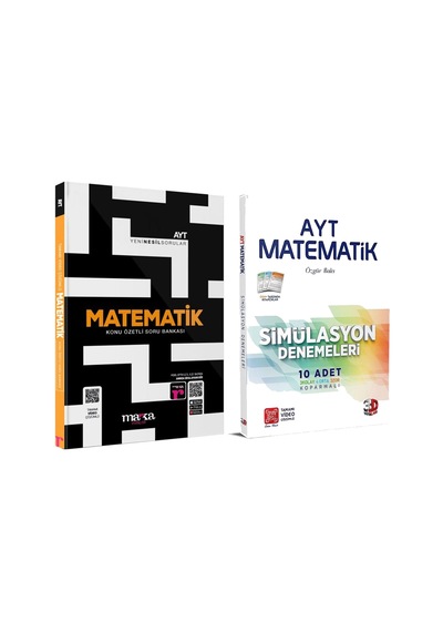 Marka Yayınları Ayt Matematik Soru Bankası Ve 3d Deneme Seti 2 Kitap