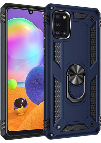 Galaxy A31 Kılıf Zore Vega Yüzüklü Standlı Zırh Kılıf