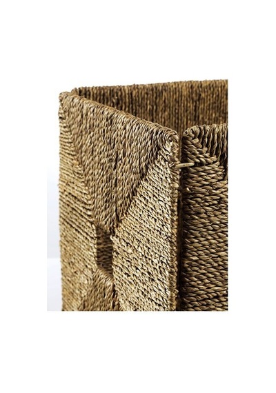 Ikea Knıpsa El Örgüsü Hasır Saklama Sepeti 32 X 33 X 32 Cm Kahverengi