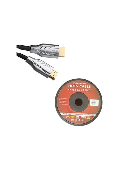 50 Metre Optik Hdmi Kablo 7680p 10 Hdr 48 Gbps 2.1/2.2 Hdcp