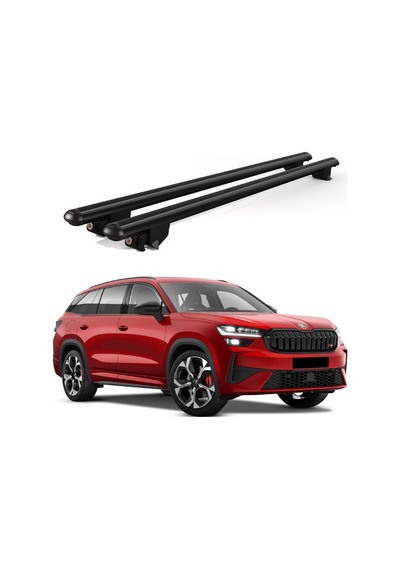 Kanca Skoda Kodiaq 2017 Ve Sonrası Uyumlu Siyah Kilitli Ara Atkı 120cm Port Bagaj Tavan Barı