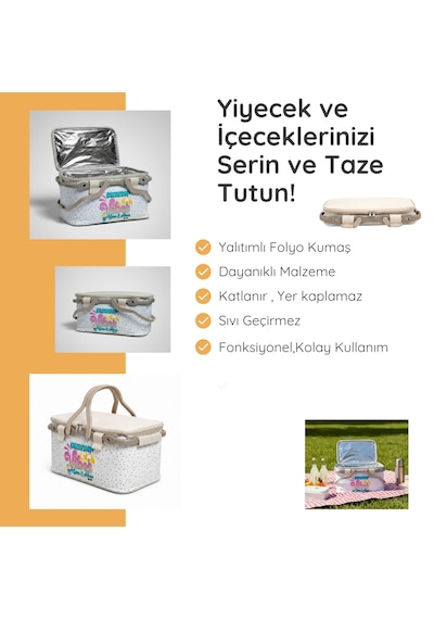 20 Lt Piknik Sepeti 1120 Picnic Bag -369 Karışık/Çok Renkli