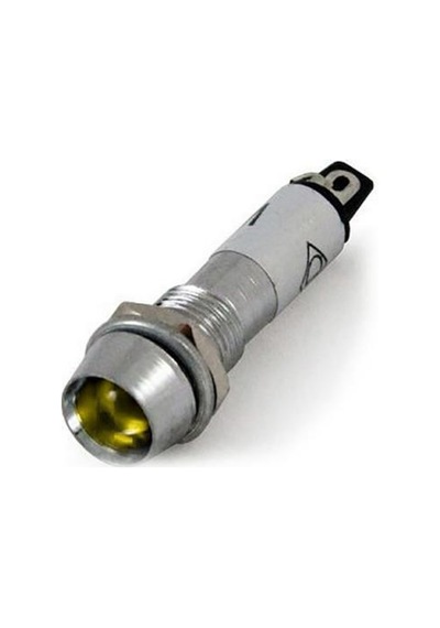 Ic-225 Sinyal Lambası 8Mm Metal 12 Volt-Sarı