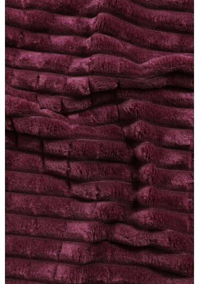 Merinos Modern Line 3 Parça Battaniye Seti - Cherry Mürdüm