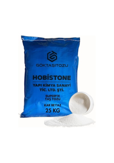 Superfıx Taş Tozu Hobi Harcı Obje Mumluk Heykel Saksı Tepsi Yapımı İçin Kar Beyaz Döküm Tozu 25 Kg