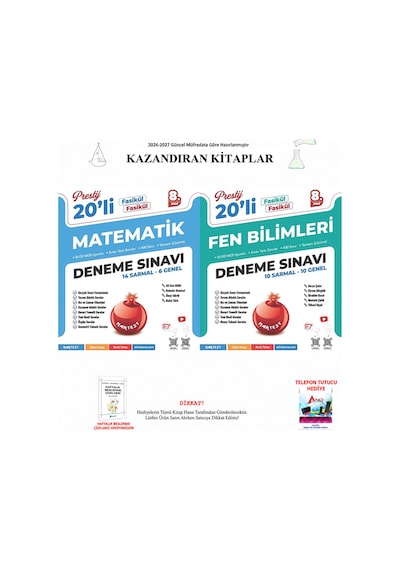 Nartest 8. Sınıf Matematik Ve Fen Bilimleri Deneme 2 Kitap Seti