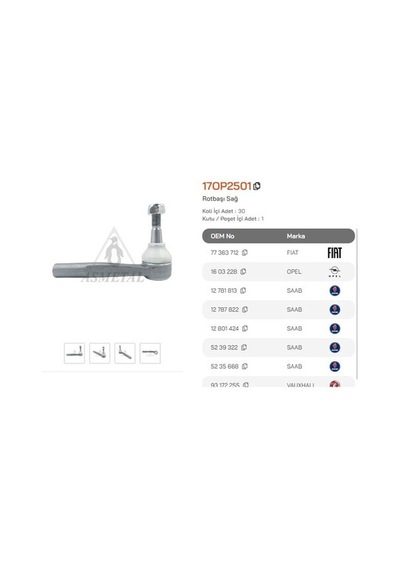 Asmetal 17op2501 Rotbaşı Sağ Vectra C O-471