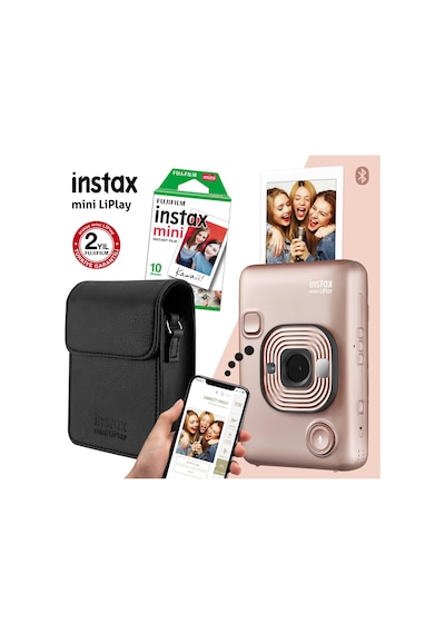 Fujifilm Instax Mini Liplay Hybrid Blush Gold Fotoğraf Makinesi Çantalı Set 3