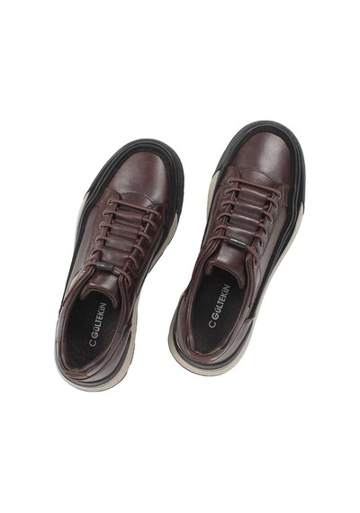 Erkek Kahverengi Siyah Süet Deri Sneaker