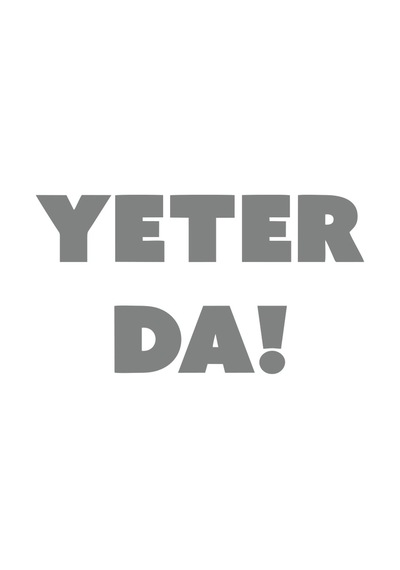 Yeter Da Araba Sticker 17x17 Cm Gri