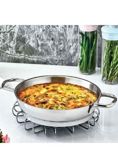 Safinox Paslanmaz Çelik İtalyan Omlet Sahan 18x3.5 CM-0.8 L