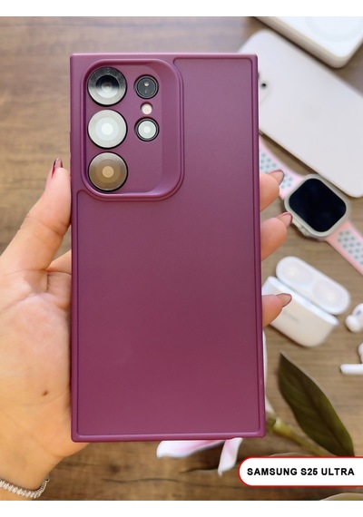Samsung Galaxy S25 Ultra Uyumlu Kamera Korumalı Darbeye Dayanıklı Renk Atmayan Keep Silikon Kılıf Mor
