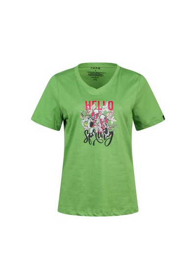 2as Alone Baskılı V Yaka Kadın T-shirt 402 Yeşil
