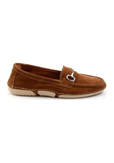 Bambi Taba Leather Kadın Loafer Ayakkabı K01028130601 Taba