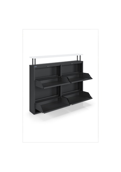 Ceha Tablalı 4'lü Metal Ayakkabılık - Siyah K.AYK-2.4 /B/P 9005 Ceha Tablalı 4'lü Metal Ayakkabılık - Siyah K.AYK-2.4 /B/P 9005