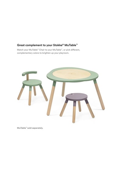 Stokke Mutable Chair White Ayarlanabilir Yükseklikli Hafif Ve Güvenli Çocuk Sandalyesi Aksesuarlar Beyaz