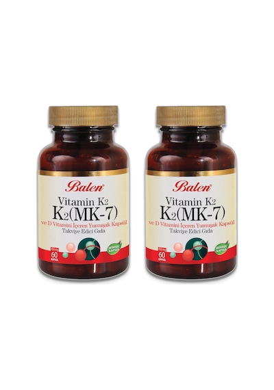 Balen K2 Mk-7 Vitamin K2 ve D Vitamini 450 MG 60 Kapsül 2 Adet