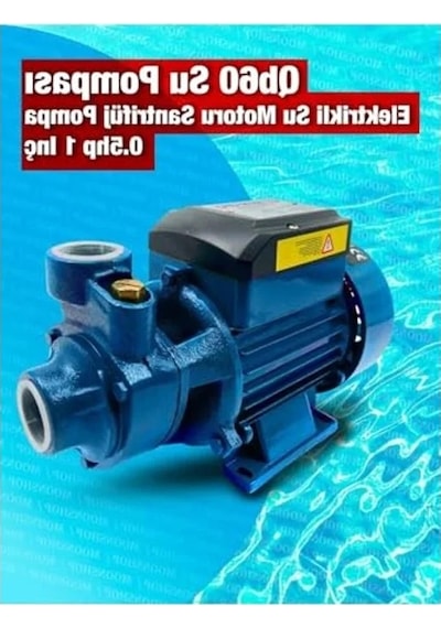 Su Motoru, Bakır Sargı Qb-60, 1 Parmak, 0.55 Hp, 220v