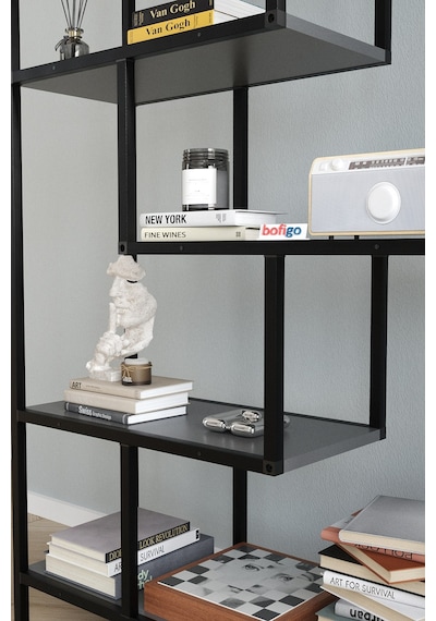 Bofigo 6 Raflı Kitaplık Dekoratif Kitaplık Metal Kitaplık Ofis Kitaplığı Larissa Antrasit Antrasit Bofigo 6 Raflı Kitaplık Dekoratif Kitaplık Metal Kitaplık Ofis Kitaplığı Larissa Antrasit Antrasit