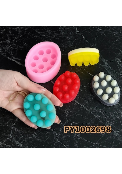 Pk1002698 - Silikon Kalıp Sabun Kalıbı Oval Sabun Kalıbı