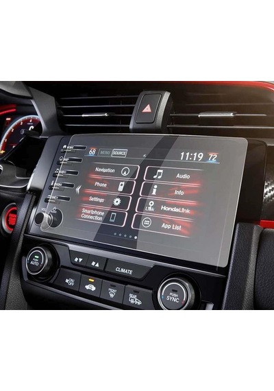 Honda Civic Makyajlı Kasa Fc5 İle Uyumlu Navigasyon Ekran Koruyucu 9h Nano Belirtilmemiş